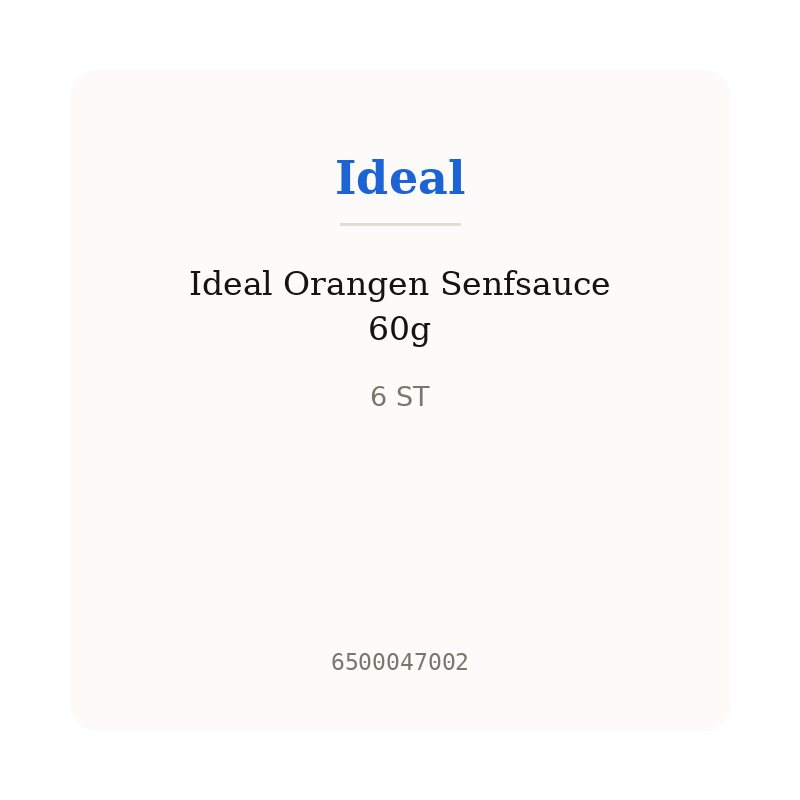 Ideal Orangen Senfsauce 60g
