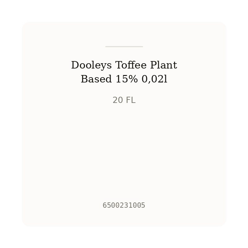 Dooleys Toffee Plant Based 15% 0,02l