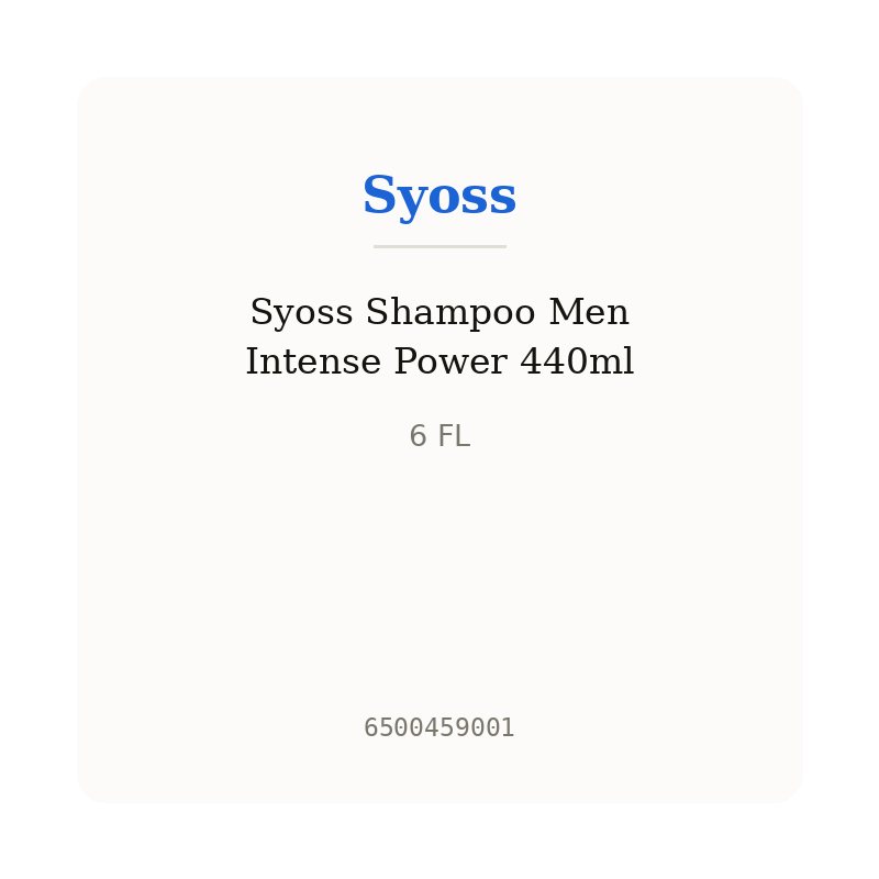Syoss Shampoo Men Intense Power 440ml