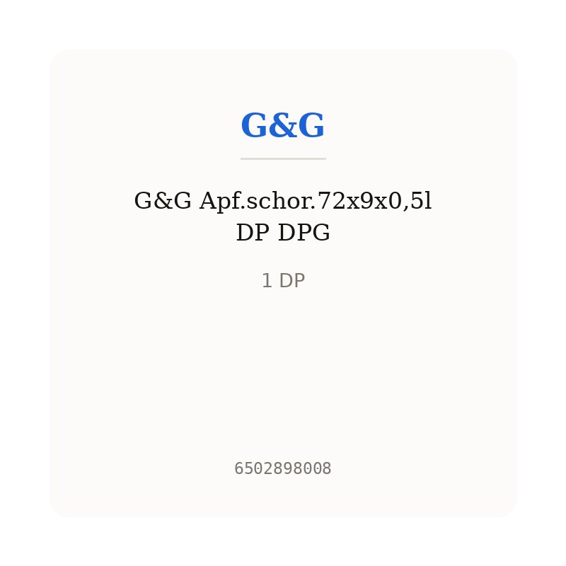 G&G Apf.schor.72x9x0,5l DP DPG