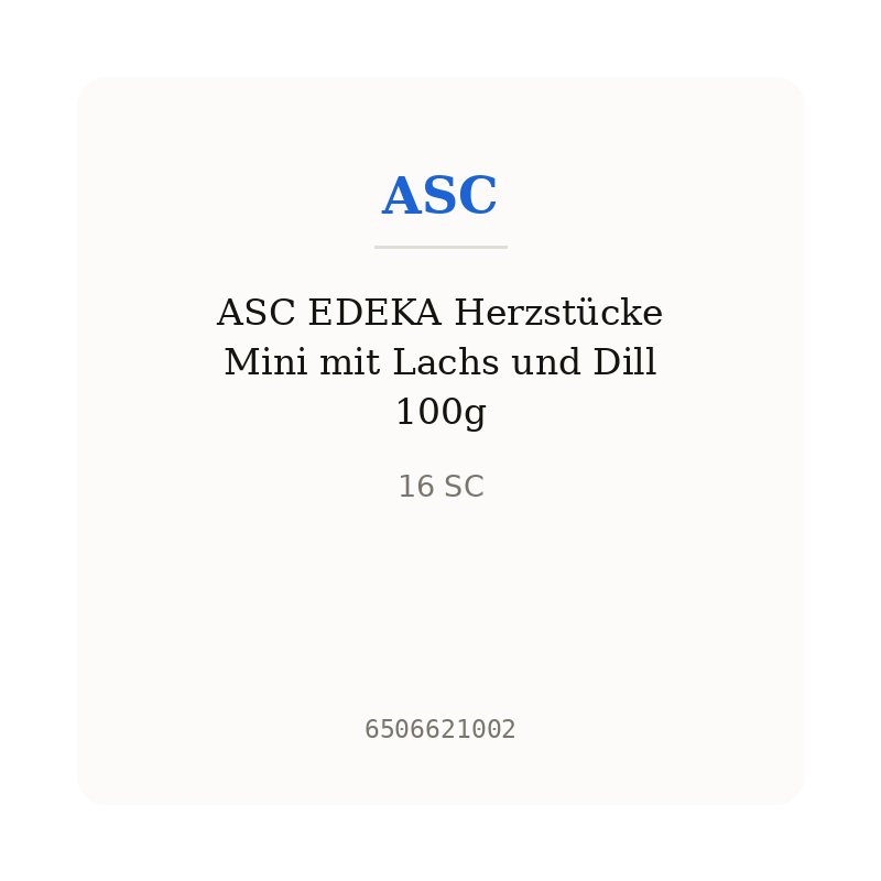 ASC EDEKA Herzstücke Mini mit Lachs und Dill 100g