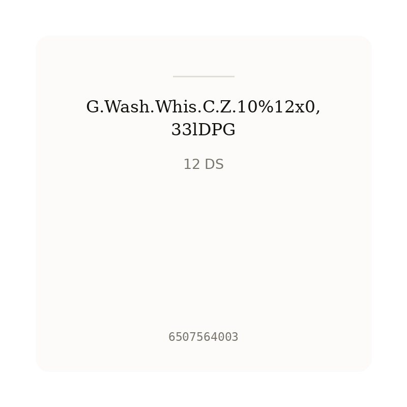 G.Wash.Whis.C.Z.10%12x0,33lDPG