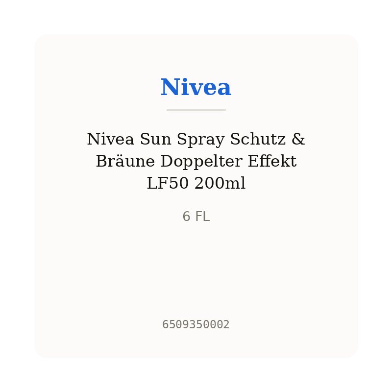Nivea Sun Spray Schutz & Bräune Doppelter Effekt LF50 200ml