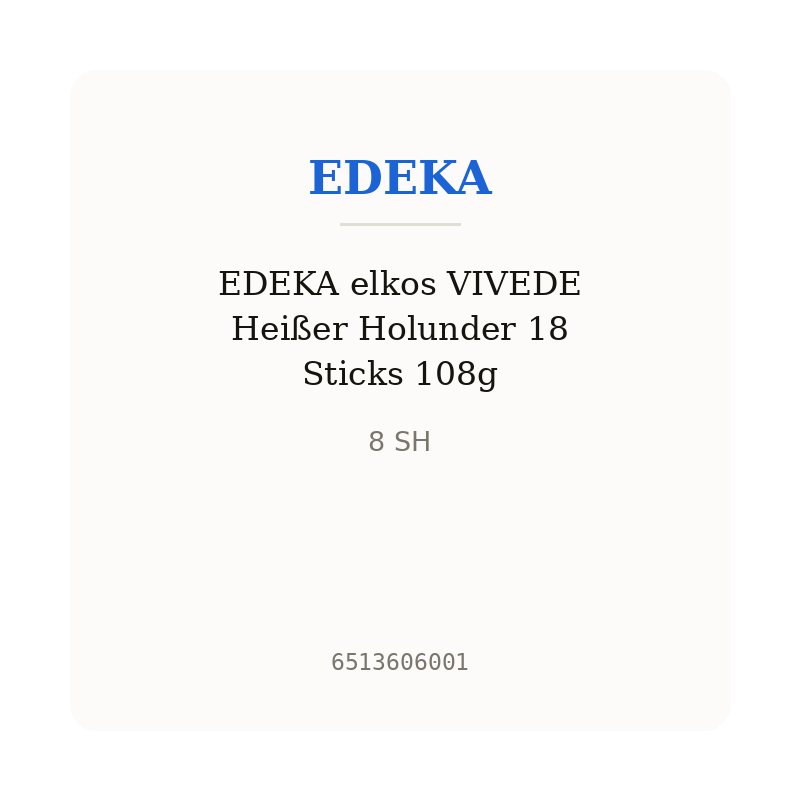 EDEKA elkos VIVEDE Heißer Holunder 18 Sticks 108g