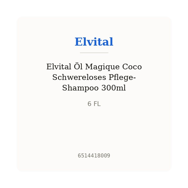 Elvital Öl Magique Coco Schwereloses Pflege-Shampoo 300ml
