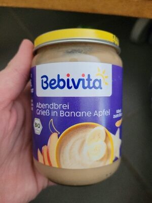 Bio Bebivita Abendbrei Grieß in Banane Apfel ab 5.Monat 190g