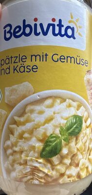 Bio Bebivita Spätzle mit Gemüse und Käse 250g
