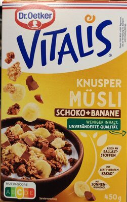 Dr.Oetker Vitalis Knuspermüsli Schoko Banane 450g