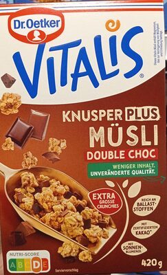 Dr.Oetker Vitalis Knusper Plus Double Chocolate 420g