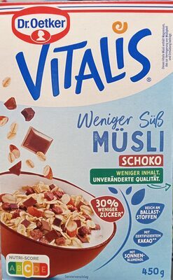 Dr.Oetker Vitalis Weniger süß Schoko Müsli 450g