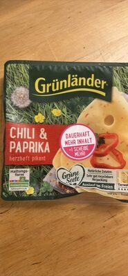 Grünländer Scheiben Chili&Paprika 48% 140g