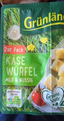 Grünländer Käsewürfel Mild&Nussig 48% 2x70g
