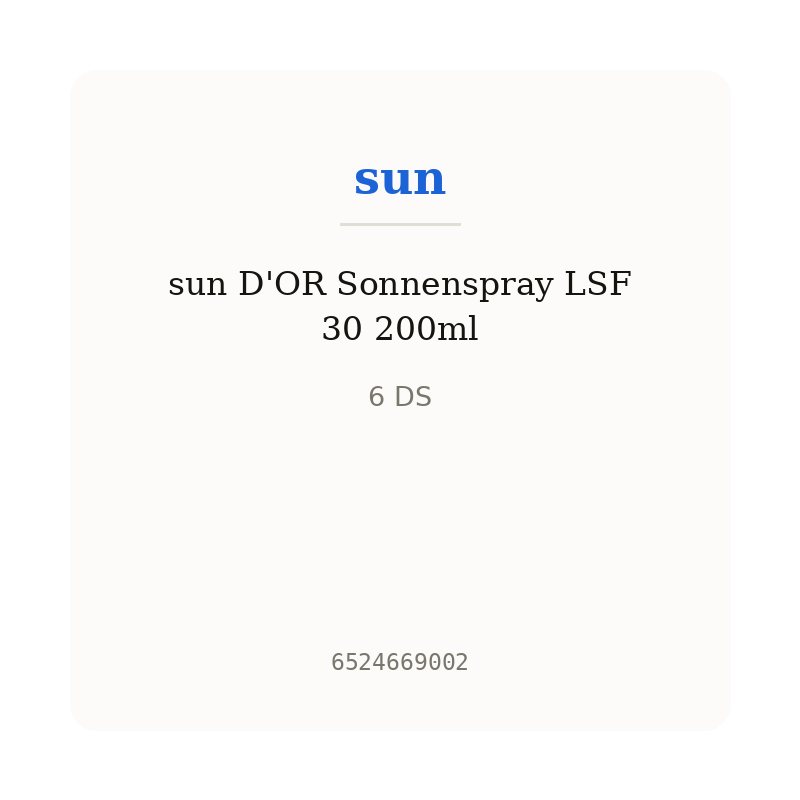 sun D'OR Sonnenspray LSF 30 200ml