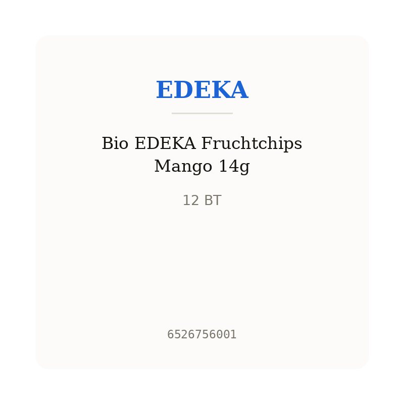 Bio EDEKA Fruchtchips Mango 14g