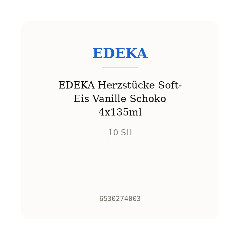 EDEKA Herzstücke Soft-Eis Vanille Schoko 4x135ml