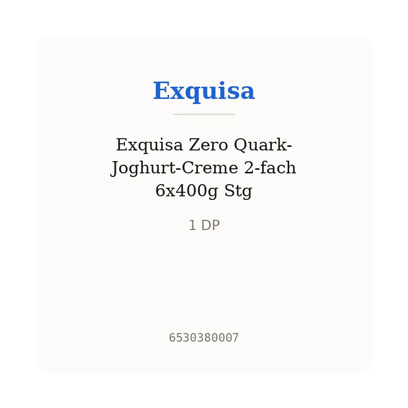 Exquisa Zero Quark-Joghurt-Creme 2-fach 6x400g Stg