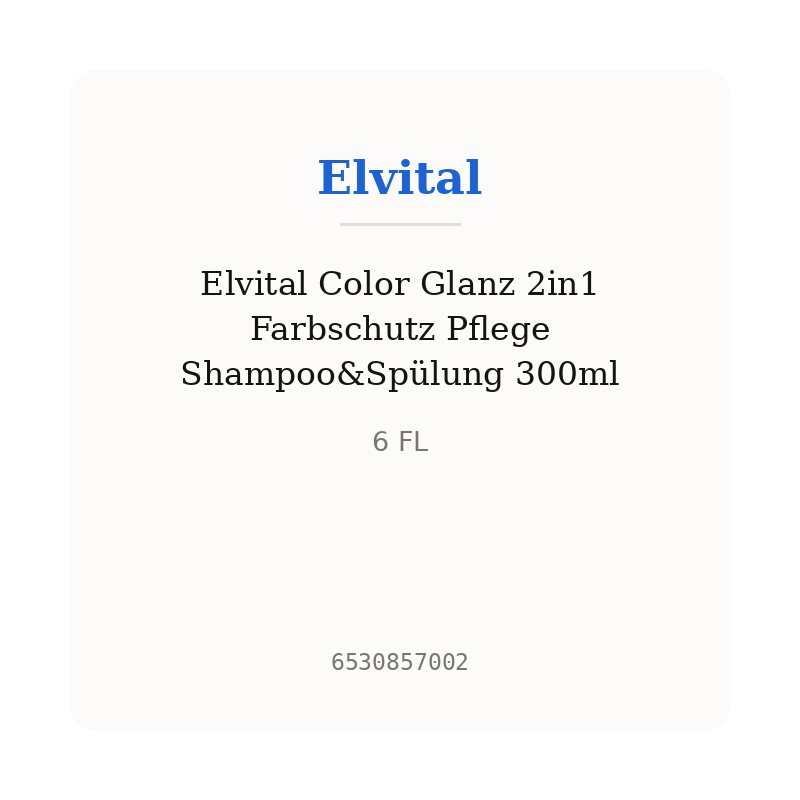Elvital Color Glanz 2in1 Farbschutz Pflege Shampoo&Spülung 300ml