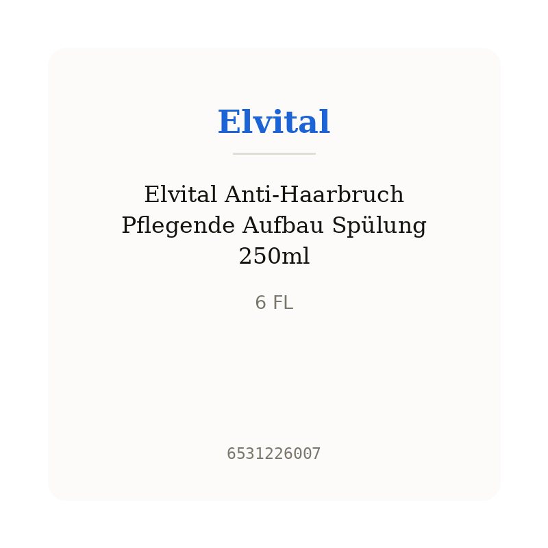 Elvital Anti-Haarbruch Pflegende Aufbau Spülung 250ml