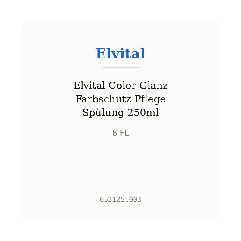 Elvital Color Glanz Farbschutz Pflege Spülung 250ml