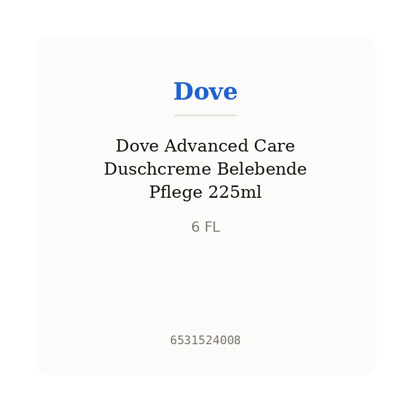 Dove Advanced Care Duschcreme Belebende Pflege 225ml