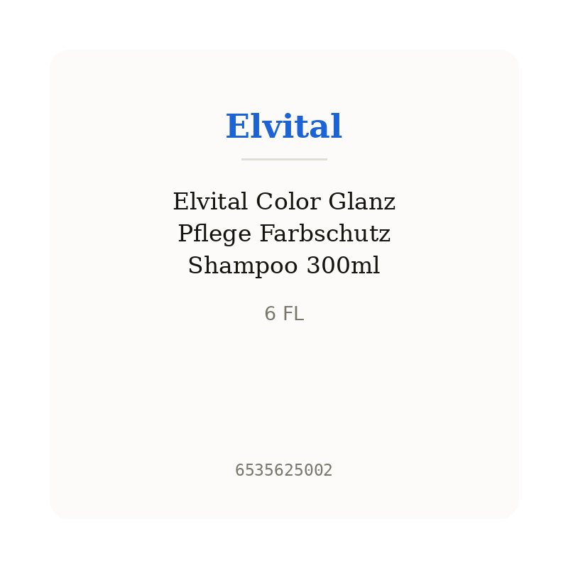Elvital Color Glanz Pflege Farbschutz Shampoo 300ml