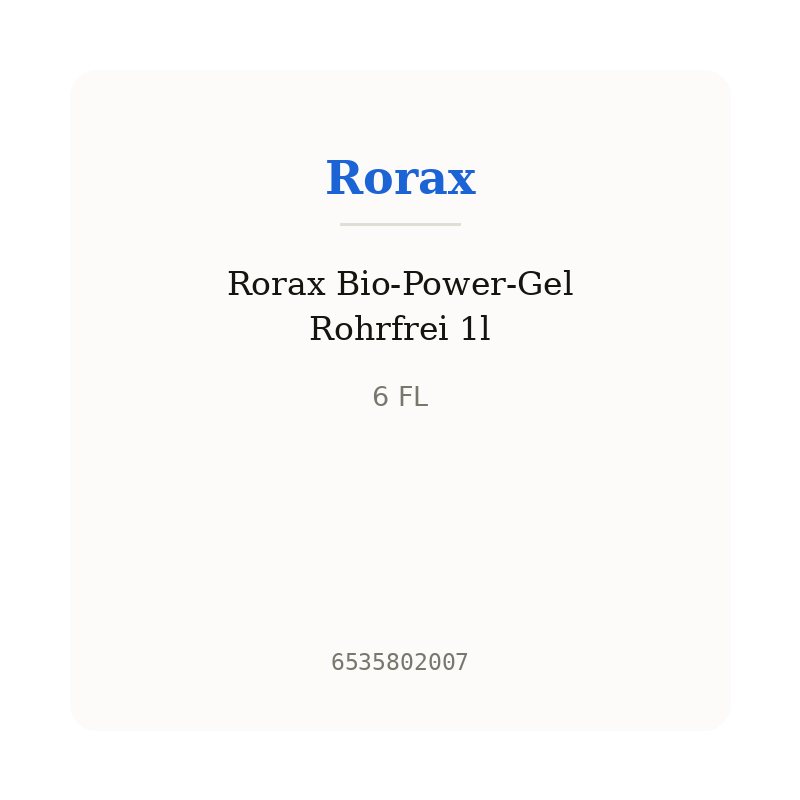 Rorax Bio-Power-Gel Rohrfrei 1l