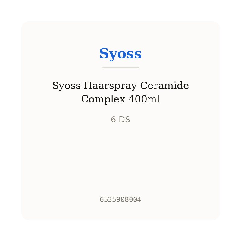 Syoss Haarspray Ceramide Complex 400ml