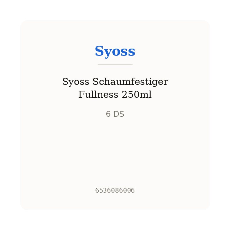 Syoss Schaumfestiger Fullness 250ml