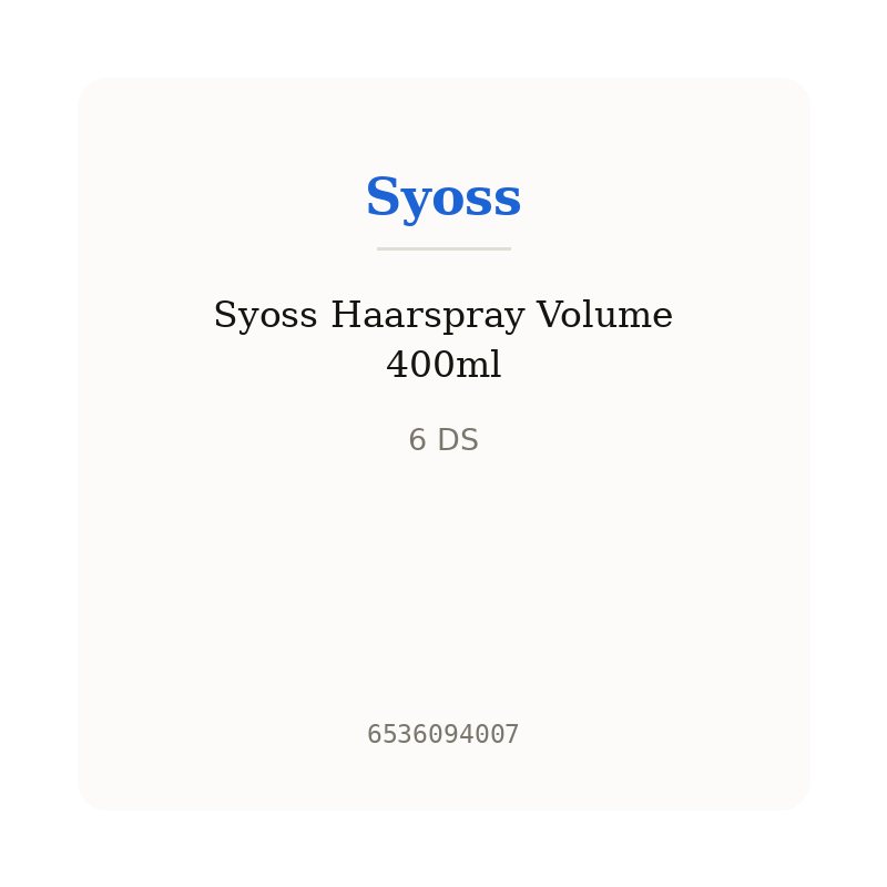Syoss Haarspray Volume 400ml