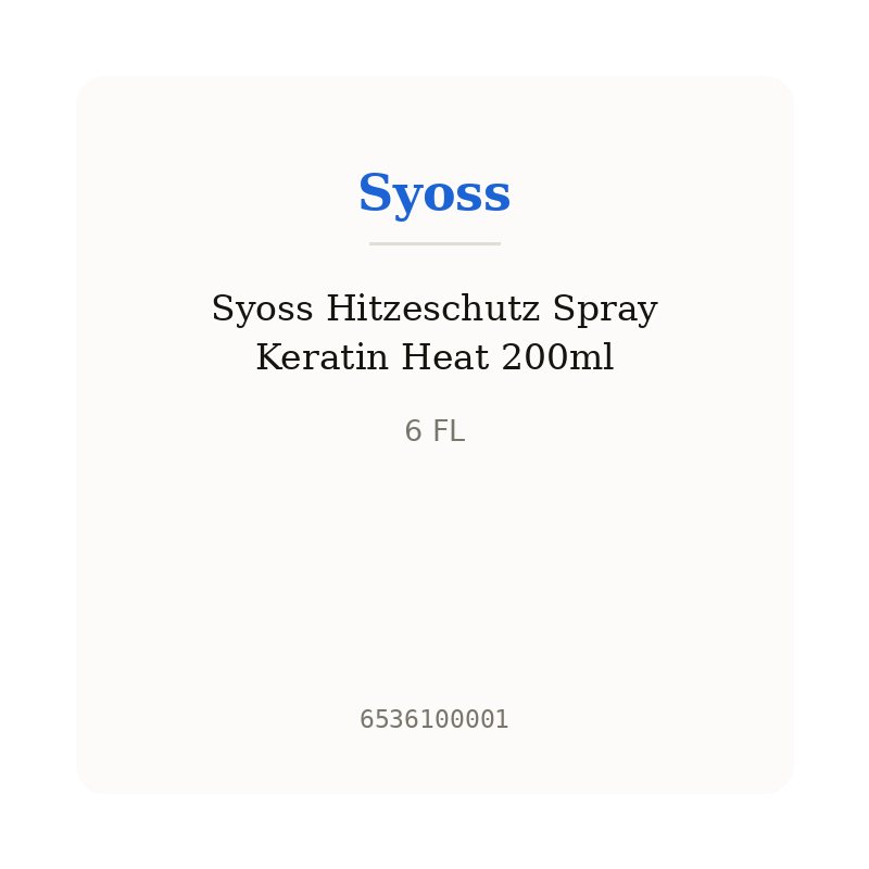 Syoss Hitzeschutz Spray Keratin Heat 200ml