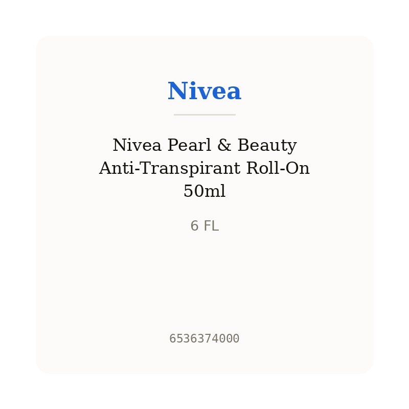 Nivea Pearl & Beauty Anti-Transpirant Roll-On 50ml