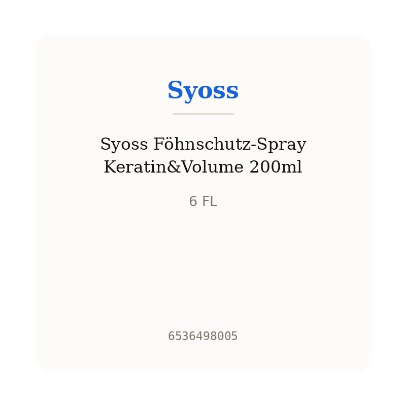 Syoss Föhnschutz-Spray Keratin&Volume 200ml