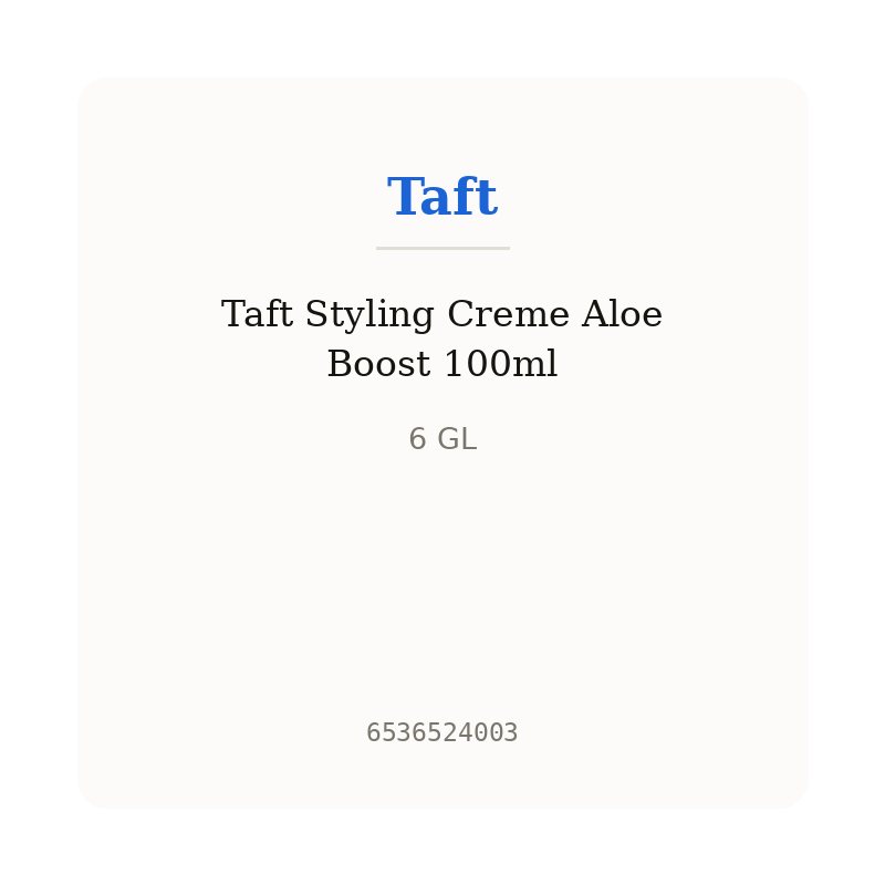 Taft Styling Creme Aloe Boost 100ml