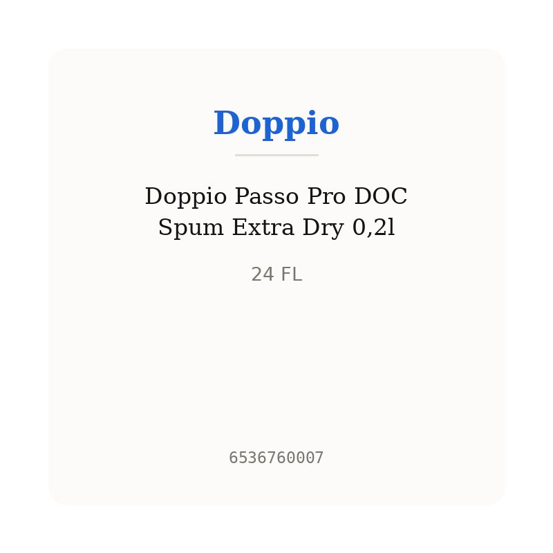 Doppio Passo Pro DOC Spum Extra Dry 0,2l