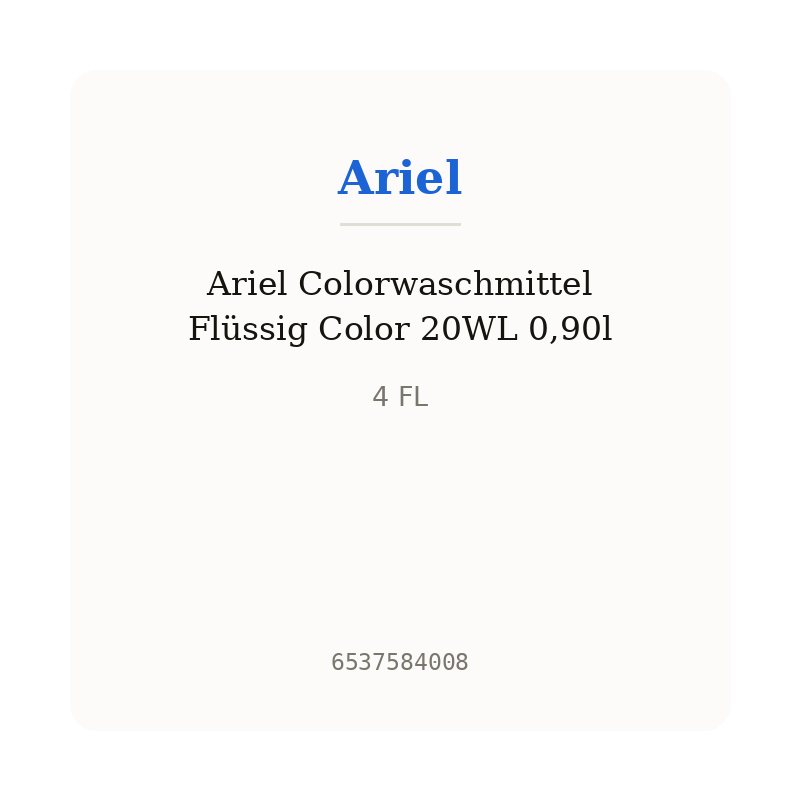 Ariel Colorwaschmittel Flüssig Color 20WL 0,90l