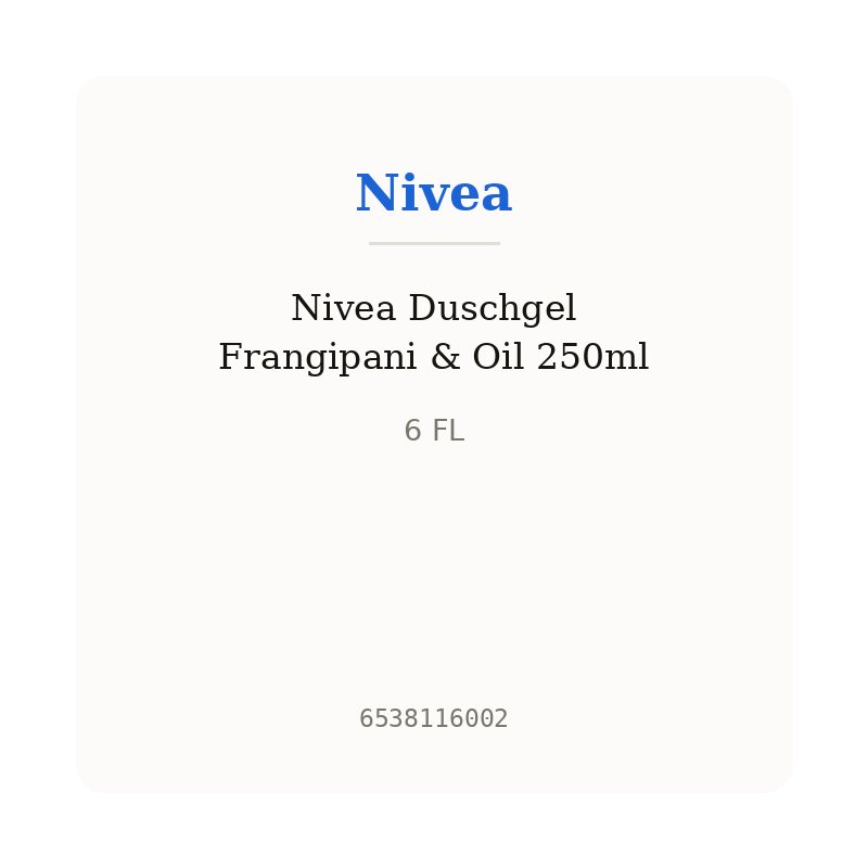 Nivea Duschgel Frangipani & Oil 250ml