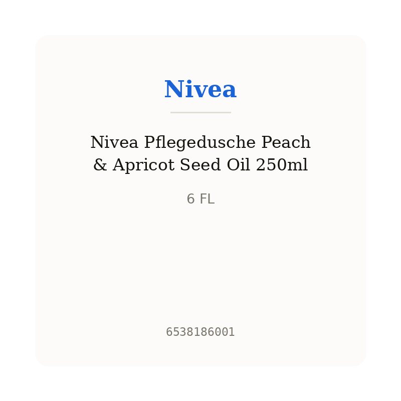 Nivea Pflegedusche Peach & Apricot Seed Oil 250ml