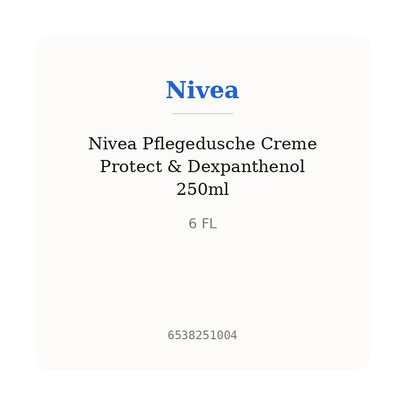 Nivea Pflegedusche Creme Protect & Dexpanthenol 250ml