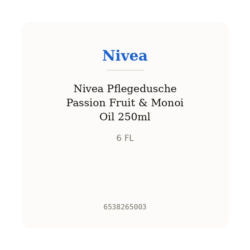 Nivea Pflegedusche Passion Fruit & Monoi Oil 250ml