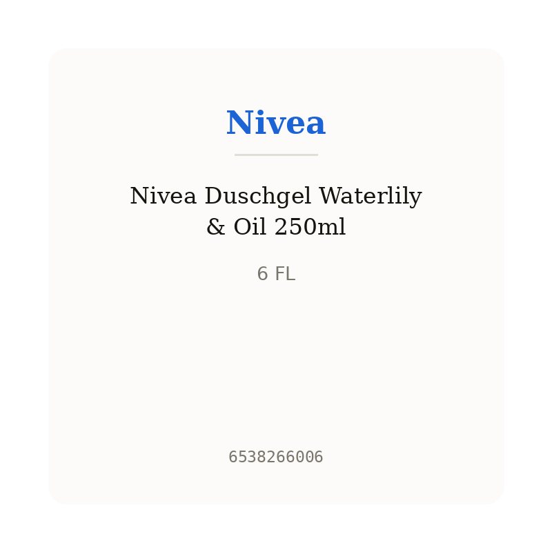 Nivea Duschgel Waterlily & Oil 250ml