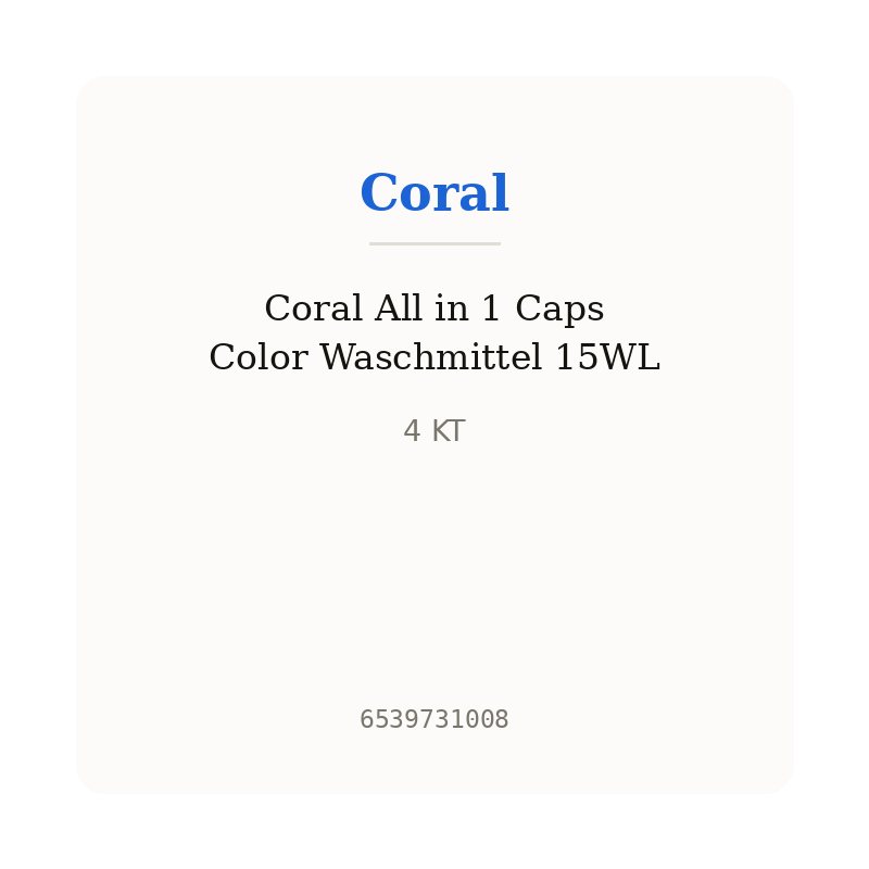 Coral All in 1 Caps Color Waschmittel 15WL