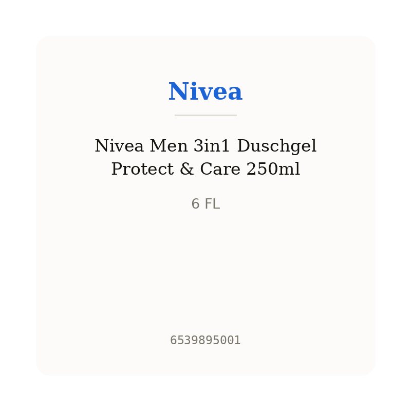 Nivea Men 3in1 Duschgel Protect & Care 250ml