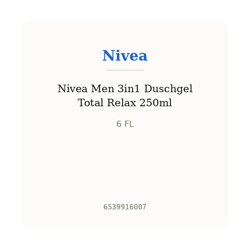 Nivea Men 3in1 Duschgel Total Relax 250ml
