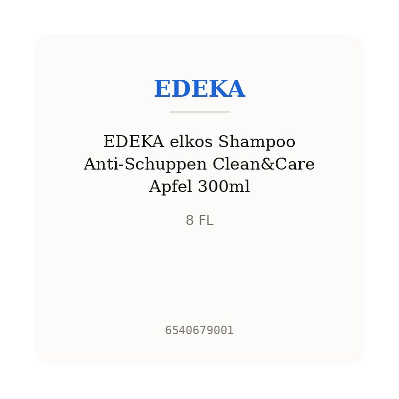 EDEKA elkos Shampoo Anti-Schuppen Clean&Care Apfel 300ml