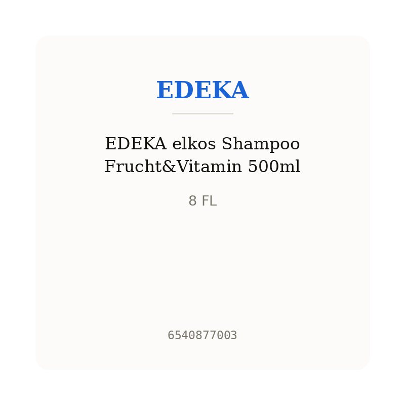 EDEKA elkos Shampoo Frucht&Vitamin 500ml