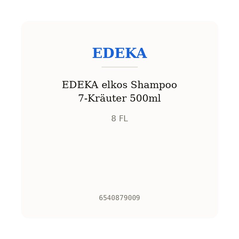 EDEKA elkos Shampoo 7-Kräuter 500ml