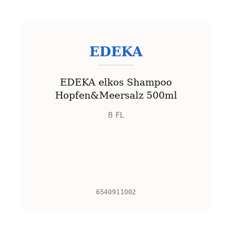EDEKA elkos Shampoo Hopfen&Meersalz 500ml