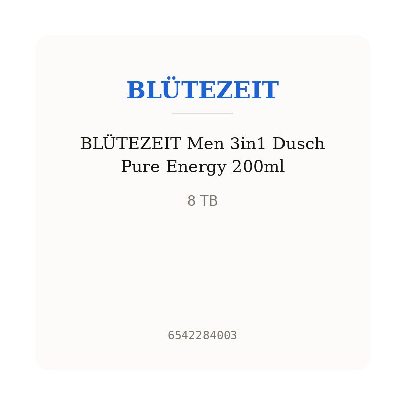 BLÜTEZEIT Men 3in1 Dusch Pure Energy 200ml