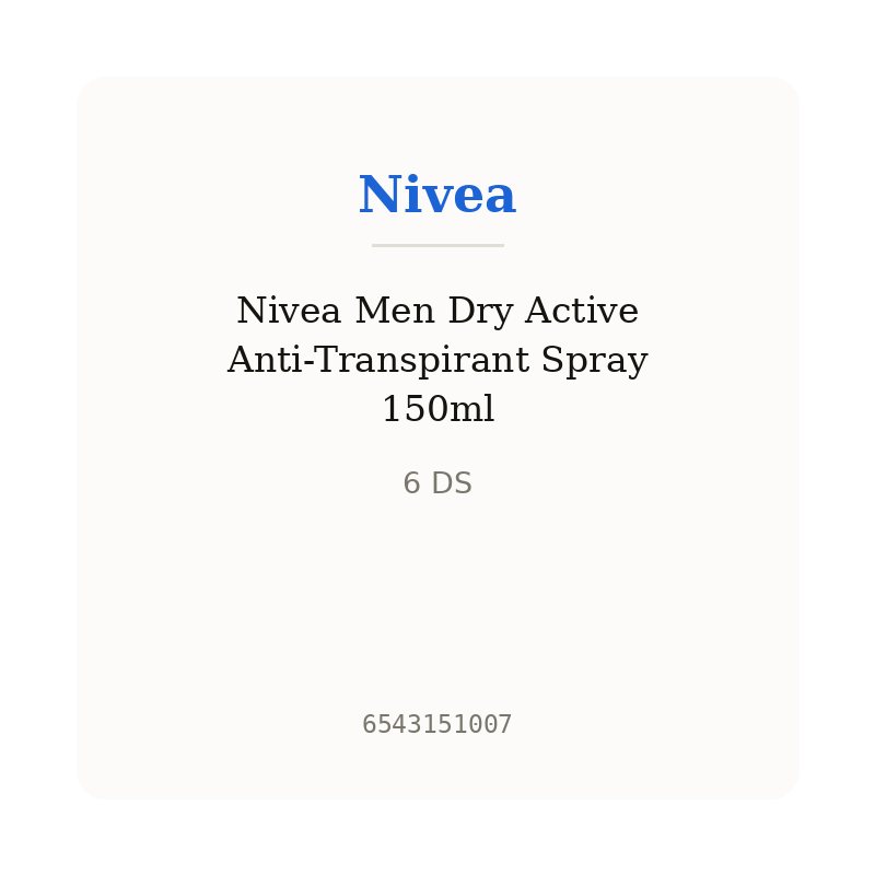 Nivea Men Dry Active Anti-Transpirant Spray 150ml