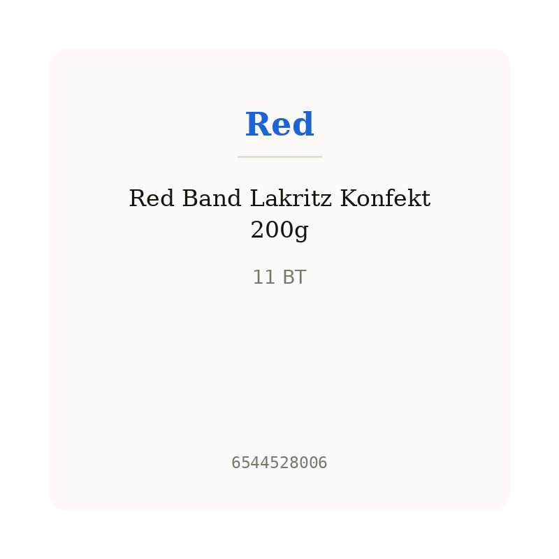 Red Band Lakritz Konfekt 200g